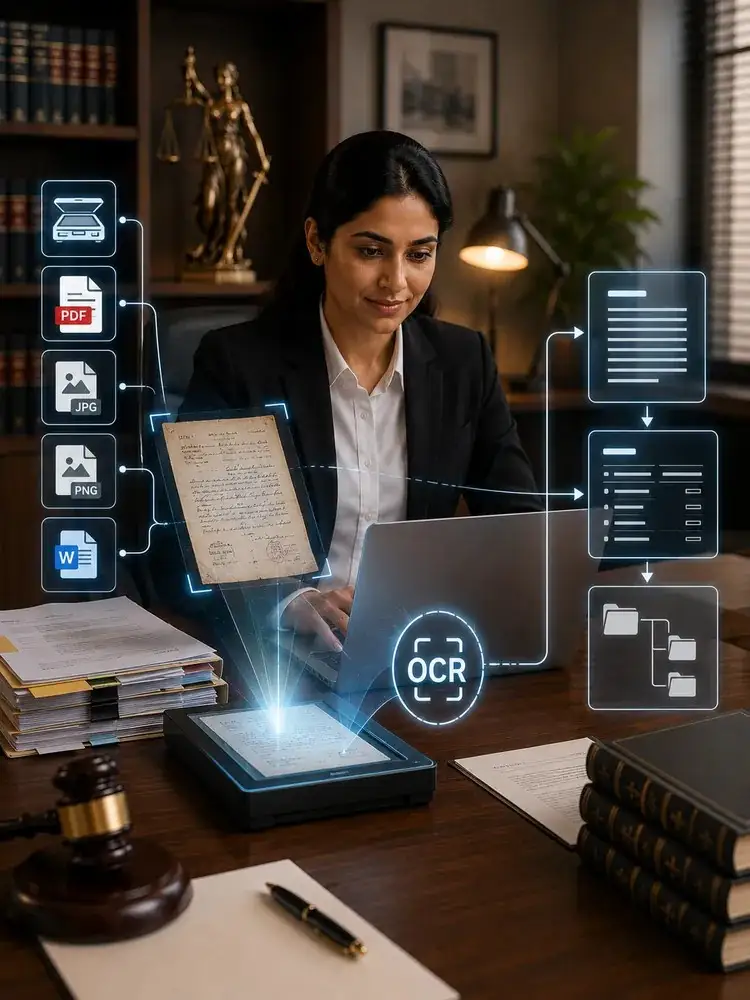 Velawx workspace turning scanned documents into structured, searchable case data