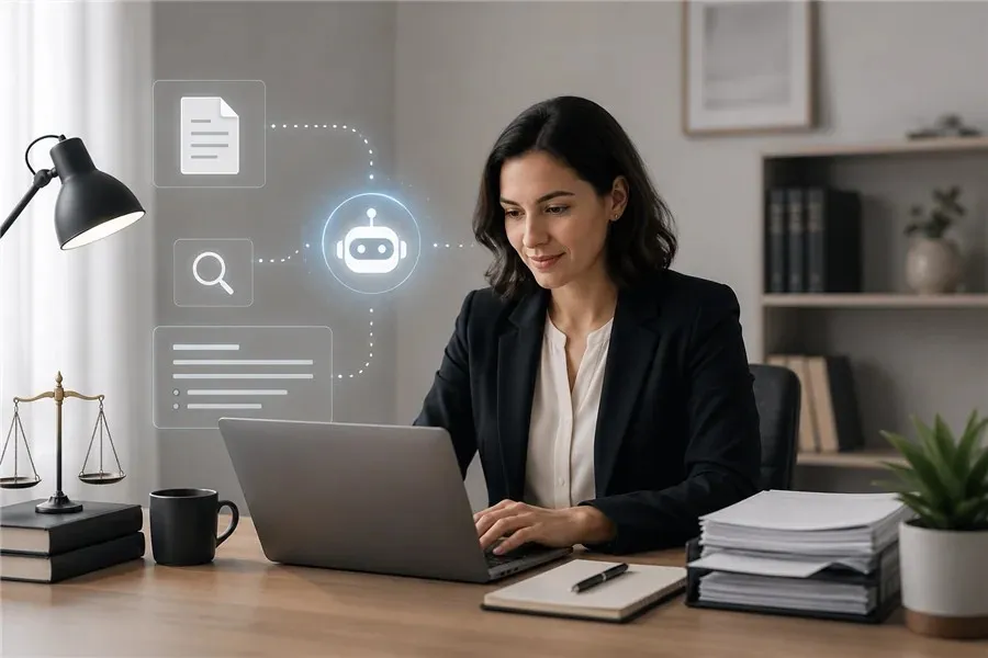 Ask Velawx AI assistant answering legal case management questions